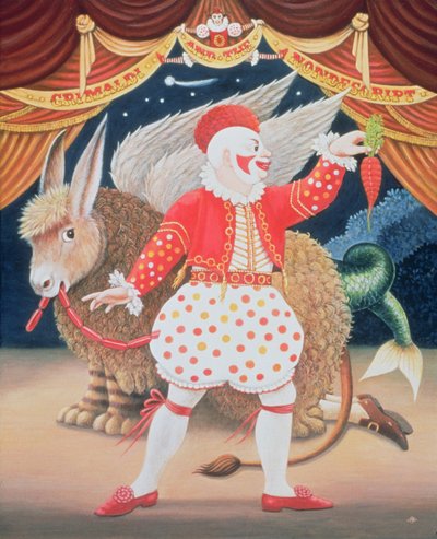 Grimaldi and the Nondescript, 1987 (panelde yağ ve tempera) by Frances Broomfield