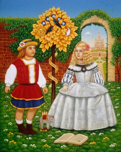Küçük Bir Fındık Ağacım Vardı, 1995 (panelde yağlar ve mizaç) by Frances Broomfield