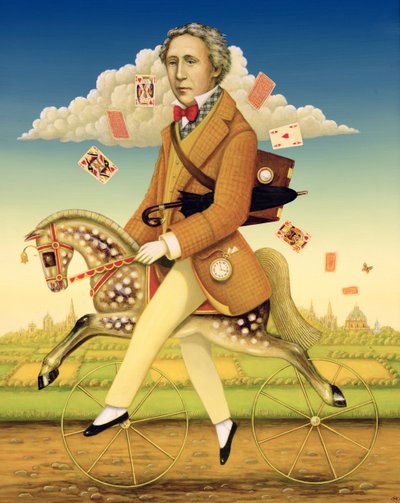 Lewis Carroll (1832-98) 2001 (panelde yağ ve tempera) by Frances Broomfield