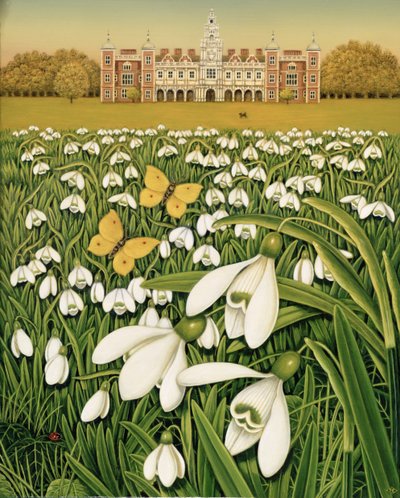 Kardelen Günü, Hatfield House, 1999 (sahada yağ ve mizaç) by Frances Broomfield