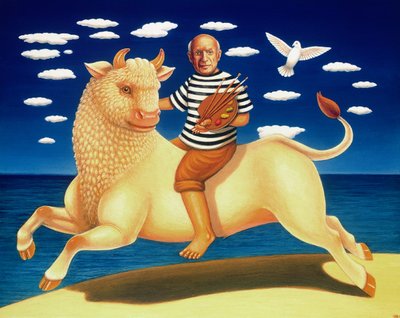 Yo Picasso, 2003 (panelde yağ ve tempera) by Frances Broomfield