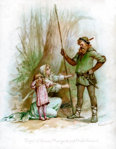 Kraliçe Margaret ve Prens Edward'ın Uçuşu, 1897. by Frances Brundage