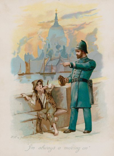 "Ben her zaman devam ediyorum" (chromolitho) by Frances Brundage