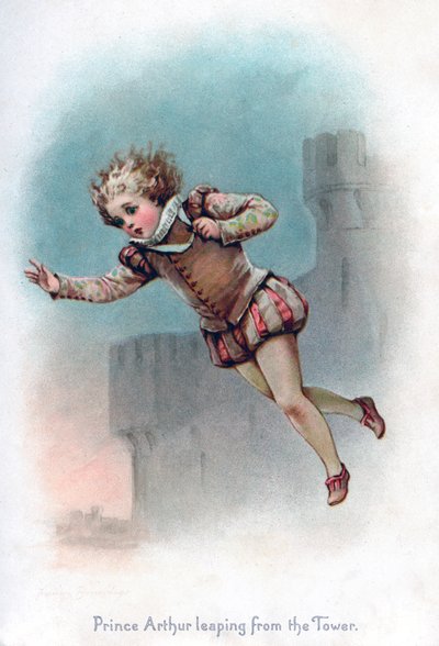 Kuleden atlayan Prens Arthur, 1897. by Frances Brundage