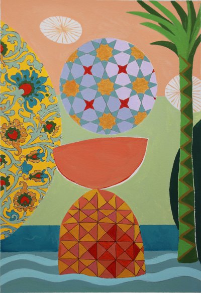 A Delicate Balance, 2022 (arşiv suluboya kağıdı üzerine akrilik) by Frances Ferdinands