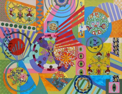 Bahçemde birçok renk var, 2024 (tuval üzerine karışık teknik) by Frances Ferdinands