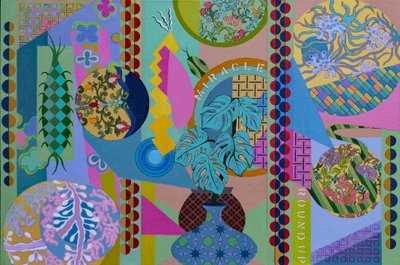 Jardin Sauvage, 2023 (tuval üzerine akrilik) by Frances Ferdinands