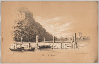 Fort Lee Landing, içinde: New York Çizim Kitabı, Bir Dizi Orijinal Tasarım İçeren a..., 1847. by Frances Flora Bond Palmer