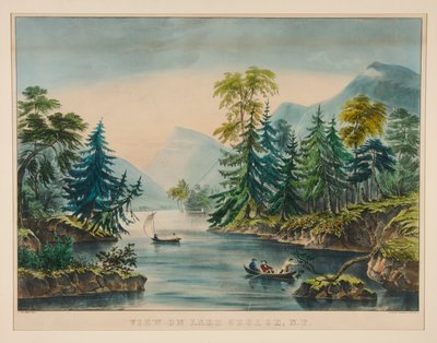 Lake George, NY üzerinde görünüm by Frances Flora Bond Palmer