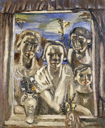 Aile, c.1926-1930 (tuval üzerine yağlı boya) by Frances Hodgkins