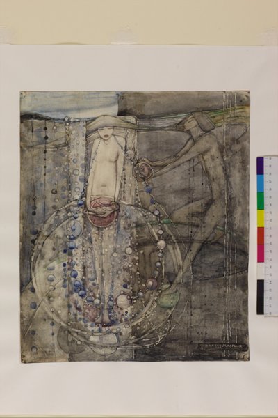Hayatın Boncuklarını Erkek Yapar Ama Kadın Onları İplemeli, c.1912-15 by Frances Macdonald