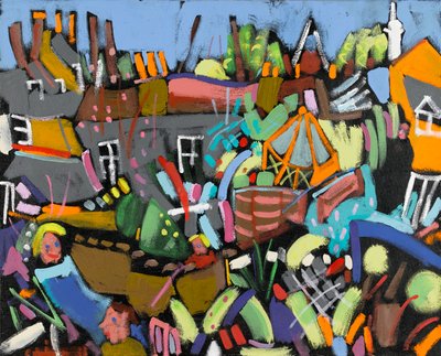 Judy au Jardin, 2010 (tuval üzerine akrilik) by Frances Treanor