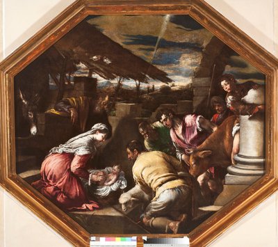 Çobanların hayranlığı Resim Francesco da Ponte dit Francesco Bassano (1549-1592) Genes, Musei di Strada Nuova by Francesco Bassano