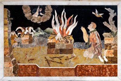 Görkemli bir mermer tabernacle ile tepesinde iki masa ile donatılmış ana sunak, detay by Francesco Antonio Corbarelli