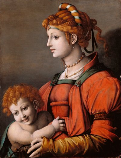 İtalyanca: Ritratto di una donna e bambino / Özgürlük Alegorisi Kadın ve Çocuk Portresi / Özgürlük Alegorisi by Francesco Bacchiacca