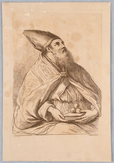 Kitaplı Papa by Francesco Bartolozzi