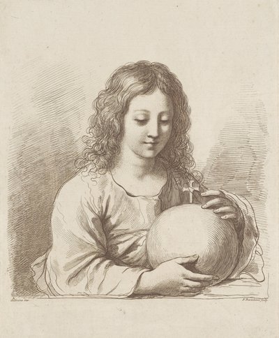 Küre ile İsa by Francesco Bartolozzi