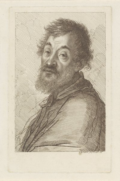 Sakallı bir adam portresi by Francesco Bartolozzi