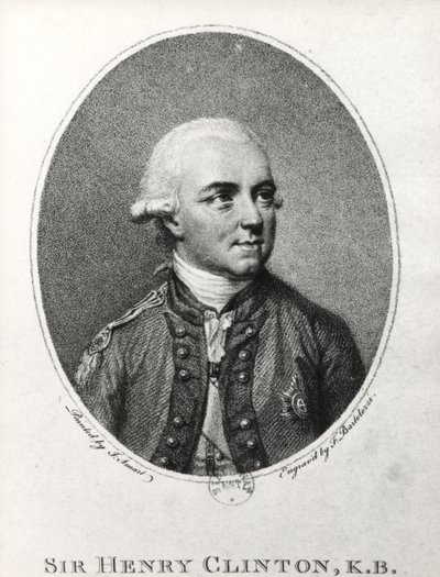 Sir Henry Clinton (1730-95) (gravür) (s/b fotoğraf) by Francesco Bartolozzi