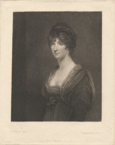 Çok Saygıdeğer Leydi Jane Dundas by Francesco Bartolozzi