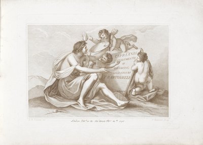 Resmin kişileştirilmesi ile başlık baskısı Ciprianis çizim ilkeleri (seri başlığı) Ciprianis çizim ilkeleri (nesne üzerinde seri başlığı) by Francesco Bartolozzi