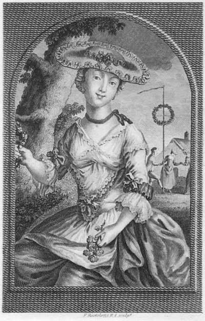 Genç kadın, c1740-1810. by Francesco Bartolozzi