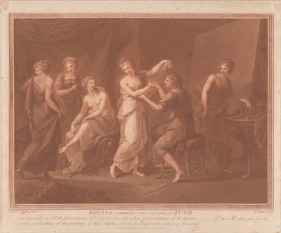 Zeuxis, Juno'nun Resmini Yapıyor by Francesco Bartolozzi