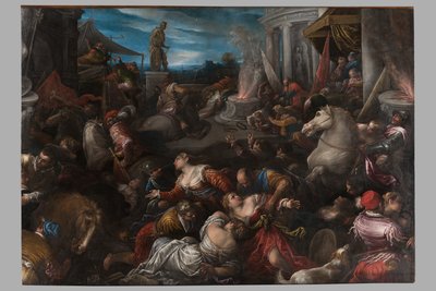 Sabinlerin Tecavüzü, c.1580-82 by Francesco Bassano