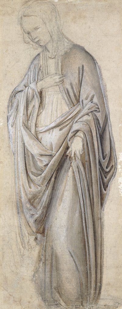 Bakire Müjde için Perdelik Çalışması, by Francesco Botticini