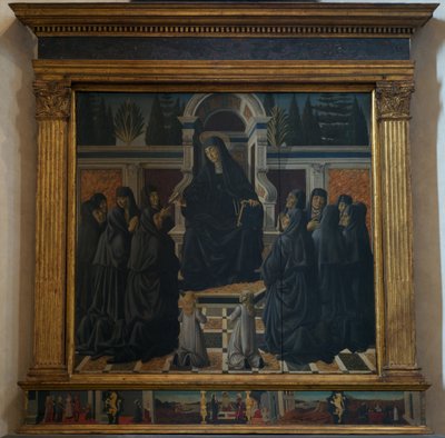 Augustinian Kızkardeşleri ile Santa Monica, 1470 by Francesco Botticini