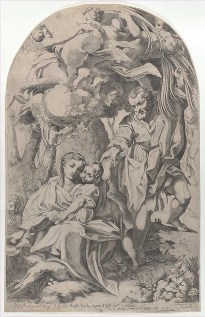 Geri kalanlar Mısır'a uçuşta, 1600-23. by Francesco Brizio