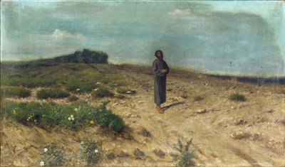 Aziz Francis Kuşlara Vaaz Ediyor par Coppola Castaldo, Francesco (1845-1916). Tuval üzerine yağlıboya by Francesco Coppola Castaldo