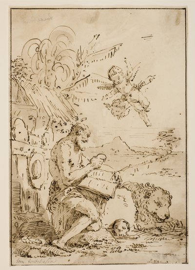 vahşi doğada Aziz Jerome by Francesco Fontebasso
