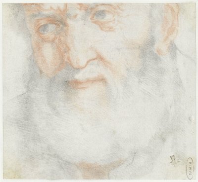 Sakallı yaşlı bir adamın başı by Francesco Furini (attributed to)