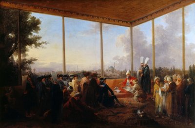 Seyirci, François-Emmanuel Guignard, Co için Sadrazam Aimali Carac tarafından Konstantinopolis