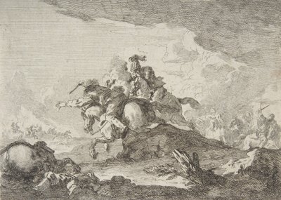 Süvari Hücumu, 18. yüzyılın ortalarından sonlarına kadar. by Francesco Giuseppe Casanova