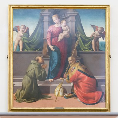 Aziz Francis ve Zenobius ile Madonna ve Çocuk by Francesco Granacci