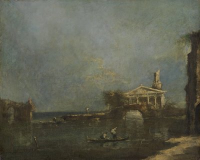 Venedik yakınlarındaki lagün by Francesco Guardi (attributed to)