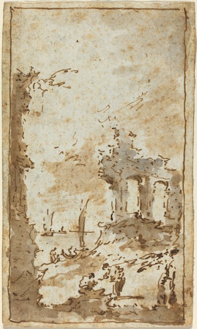 Lagün tarafından Harabelerin Capriccio by Francesco Guardi