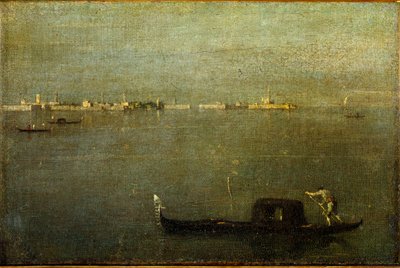 Lagün üzerinde Gondol Boyama Francesco Guardi (1712-1793) 1780 yakl. Güneş. 25x38 cm Milano, Museo Poldi Pezzoli by Francesco Guardi