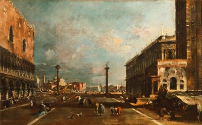San Giorgio'ya doğru Küçük San Marco Meydanı, Venedik, Francesco Guardi (1712-1793), tuval üzerine yağlıboya, 45x72 cm by Francesco Guardi