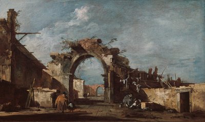 Yıkık Kemerli Geçit by Francesco Guardi