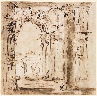 Villa Pisani Labirentinin Kroki by Francesco Guardi