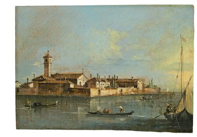 Lazzaretto Vecchio Adası, Venedik by Francesco Guardi