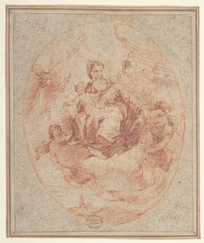 Bakire ve Çocuk Holding Skapular, 1712-93. by Francesco Guardi.