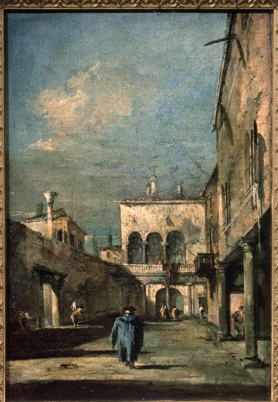 Venedik avlusu by Francesco Guardi