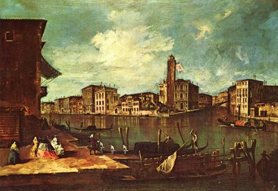 Venedik, San Geremia, Palazzo Labia ve Cannaregio Girişi ile Büyük Kanal by Francesco Guardi