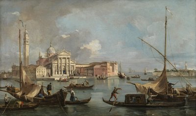 San Giorgio Maggiore'nin görünümü, yaklaşık 1760 (tuval üzerine yağlı boya) by Francesco Guardi