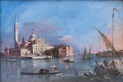 San Giorgio Maggiore, Francesco Guardi'nin görünümü by Francesco Guardi