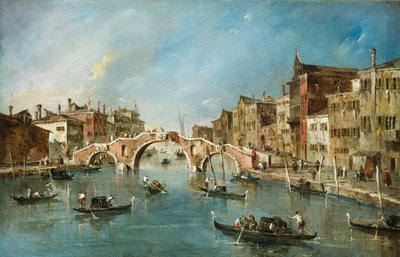 Cannaregio Kanalı üzerinde görünüm, Venedik, c. 1775-1780. by Francesco Guardi